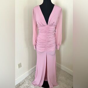 High Slit Ruched Formal Dress